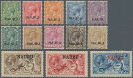 Nauru: 1916/1923. ½ P Green To 10 Sh Blue, Without The 1½ P Value, Nice And Fresh. - Nauru