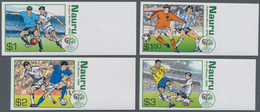 Nauru: 2006, Football World Championship In Germany Complete IMPERFORATE Set Of Four From Right Marg - Nauru