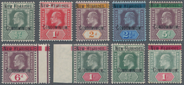 Neue Hebriden: 1908/09. Fiji Definitives Surcharged NEW HEBRIDES CONDOMINIUM, 7 Values (and Two Dubl - Otros & Sin Clasificación