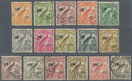 Neuguinea: 1932/1934, Bird Of Paradise Redrawn Set Without Dates With Airplane + AIR MAIL Opt. Compl - Papúa Nueva Guinea