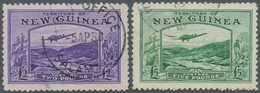 Neuguinea: 1935, Bulolo Goldfields £2 Bright Violet And £5 Emerald-green Fine Both Fine Used, Typica - Papouasie-Nouvelle-Guinée