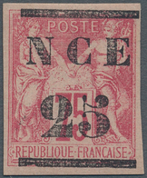 Neukaledonien: 1882, 25 Centimes At 75 Cent. Rose, Mint, Hinge Removed, Signed Brun (Yv. No 5, €550, - Brieven En Documenten