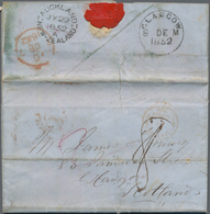 Neuseeland: 1852, Stampless Covers Written ONEHUNGA With "AUCKLAND-NEW-ZEALAND JY 29 1852 A" Postmar - Other & Unclassified