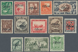 Neuseeland - Dienstmarken: 1935/1943, KGVI Pictorial Definitives With Black Opt. 'Official' Part Set - Service