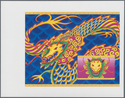 Norfolk-Insel: 2000, Chinese New Year Of The Dragon IMPERFORATE Miniature Sheet, IMPERFORATE PROOF W - Isla Norfolk