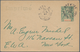 Nossi-Be: 1892 Backside Uprated Postal Stationery Envelope Sent 1923 As Printed Matter From Nosy-Bé - Autres & Non Classés