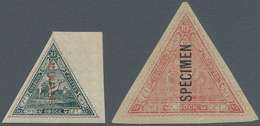 Obock: 1893, Definitives: Camel Mail, Two IMPERFORATE Values With Overprint SPECIMEN, Unused, One Va - Autres & Non Classés
