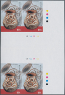 Papua Neuguinea: 2003, Ceramics 65t. 'Sago Storage Pot' (wrong Inscribed 'sorage') IMPERFORATE Block - Papúa Nueva Guinea