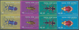 Papua Neuguinea: 2005, Beetles Part Set Of Four (K1 To K5.20) In Vertical IMPERFORATE Pairs, Mint Ne - Papúa Nueva Guinea