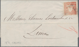 Peru: 1872, Letter Franked With 10 Centavos With Large Margins On Three Sides And Touched On Top For - Pérou