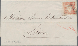 Peru: 1872, Letter Franked With 10 Centavos With Large Margins On Three Sides And Touched On Top For - Perù