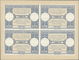 Reunion: 1947, Reply Coupon 9fr. CFA, Not Issued, Block Of Four. Ex UPU, Unique. ÷ 1947. C.R.I. 9fr - Cartas & Documentos