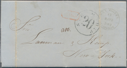 El Salvador: 1862, Folded Letter With Cds "SAN MIGUEL 13 MAYO 1862", Red "FRANCO" Addressed To New Y - Salvador