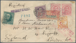 Samoa: 1894, SAMOA-USA COMBINATION LETTER, J.Davis Private Mail 2d. Dull Orange And Pair 2½d. Rose O - Samoa