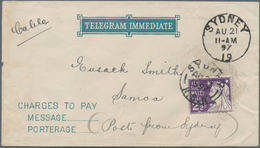 Samoa - Besonderheiten: 1897, TELEGRAM FROM LONDON TO SAMOA: Since There Was No Direct Telegram Link - Samoa