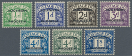 Süd-Rhodesien - Portomarken: 1951, British Postage Dues With Opt. 'SOUTHERN / RHODESIA' Complete Set - Zuid-Rhodesië (...-1964)