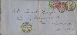 Kap Der Guten Hoffnung: 1899 Letter Franked With Halfpenny Yellow-green, One Penny Red, Two Pence Br - Cap De Bonne Espérance (1853-1904)