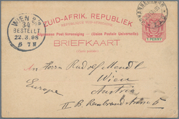 Transvaal: 1899, Postkarte 1 Penny Flaggen Mit Rs. Foto-Abb. »Hey's Park«, Gebraucht Am 22.3.98 Nach - Transvaal (1870-1909)