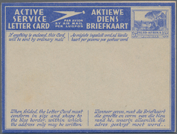Südafrika - Ganzsachen: 1941/1943, Four Different Types Of ACTIVE SERVICE LETTER CARDS 3d. Blue 'Sou - Autres & Non Classés