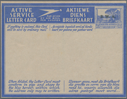 Südwestafrika: 1941, Two South Africa ACTIVE SERVICE LETTER CARDS 3d. Blue 'South Africa' Or 'Suid-A - Zuidwest-Afrika (1923-1990)