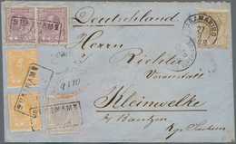 Surinam: 1888/1897, Lot Of 3 Covers To Germany, Comprising A 4-color Franking With 1 C Grey, 2 X 2 C - Surinam ... - 1975