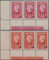 Surinam: 1945, Definitives Wilhelmina, 10c.-25c. And 50c., Six Values With Specimen Overprint And Pu - Suriname ... - 1975