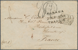 Tahiti: 1859. Envelope (small Tears, Stains) To France From The 'Viaud' Correspondence (No 5) With O - Tahiti