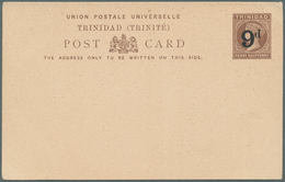 Trinidad Und Tobago: 1891, Stationery Card 1½ D. Brown On Cream With Surcharge Overprint "9 D" For T - Trinidad Y Tobago (1962-...)