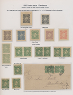 Uruguay: 1883, 1c. Green "Coat Of Arms", Specialised Assortment Incl. Plate/die Proof, Five Imperf. - Uruguay
