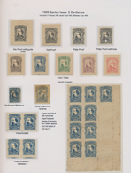 Uruguay: 1883, 5c. Blue "Máximo Santos", Specialised Assortment Incl. Plate/die Proofs, Five Colour - Uruguay