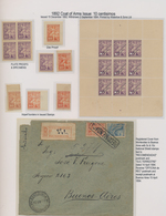 Uruguay: 1892, Definitives "Coat Of Arms/Symbols", 10c. Orange, Specialised Assortment Incl. Die/pla - Uruguay