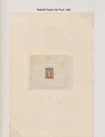 Uruguay: 1896, Joaquín Suárez, Rejected Design, Die Proof 1c. Light Brown On Thin Paper, Size 7:6,2 - Uruguay