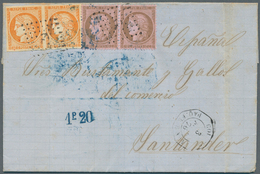 Venezuela: 1871, France/French Colonies Mixed Franking From Venezuela, Seige Of Paris, 10c Bistre On - Venezuela