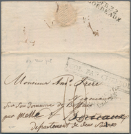 Vereinigte Staaten Von Amerika - Stampless Covers: 1814, "COL. PAR CHERBOURG" Rarely Large Frame Can - …-1845 Préphilatélie