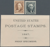 Vereinigte Staaten Von Amerika: 5c Red Brown, 10c Black, 1875 Reproductions Of 1847 Issues, Plate Pr - Autres & Non Classés