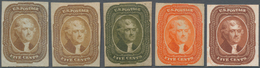 Vereinigte Staaten Von Amerika: 5c 1856 Issue, Trial Color And Plate Proofs (Scott 12TC5, 42P4), Fou - Andere & Zonder Classificatie