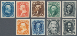 Vereinigte Staaten Von Amerika: 1c/90c 1861-63 Issues, Plate Proof On Card (Scott 63P4-69P4, 71P4, 7 - Andere & Zonder Classificatie