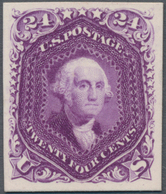 Vereinigte Staaten Von Amerika: 24c Red Lilac 1861 Issue, Plate Proof On Card (Scott 70P4), Large Ma - Autres & Non Classés