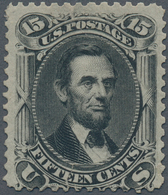 Vereinigte Staaten Von Amerika: 1868, 15c. Black, Mint Hinged (regummed), Tiny Thin On Top, Fine And - Autres & Non Classés