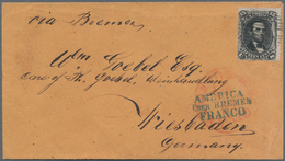 Vereinigte Staaten Von Amerika: 1867, Transatlantic Letter Fanked With 15 C. Lincoln Sent By BREMEN - Autres & Non Classés