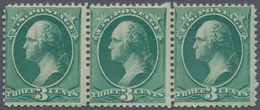 Vereinigte Staaten Von Amerika: 3c Washington Re-Engraved 1881 Issue (Scott 207) Never Hinged Horizo - Autres & Non Classés