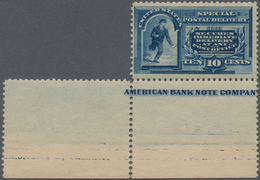 Vereinigte Staaten Von Amerika: 10c 1888 Special Delivery (Scott No. E2), Never Hinged Bottom Imprin - Other & Unclassified