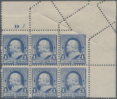 Vereinigte Staaten Von Amerika: 1c 1890 Issue (Scott 219), Never Hinged Top Right Corner Block Of Si - Sonstige & Ohne Zuordnung