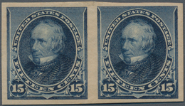 Vereinigte Staaten Von Amerika: 15c 1890 Plate Proof On Stamp Paper (Scott 227P5), Horizontal Pair, - Other & Unclassified