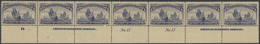 Vereinigte Staaten Von Amerika: 4c Columbus Issue (Scott No. 233), Bottom Double Plate No. 17, Impri - Other & Unclassified