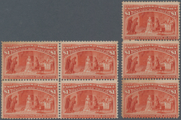 Vereinigte Staaten Von Amerika: $1.00 Columbus Issue (Scott No. 241), Never Hinged Block Of Four And - Sonstige & Ohne Zuordnung