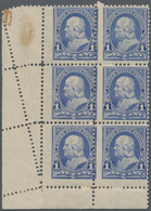 Vereinigte Staaten Von Amerika: 1c Ultramarine Unwatermarked 1894 Issue (Scott 246), Bottom Left Cor - Other & Unclassified