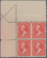 Vereinigte Staaten Von Amerika: 2c Carmine Type I Unwatermarked 1894 (Scott 250), Never Hinged Top L - Other & Unclassified