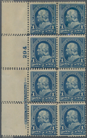 Vereinigte Staaten Von Amerika: 1c Watermarked 1895 (Scott 264), Left Plate No. 294 And Imprint Bloc - Andere & Zonder Classificatie