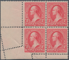 Vereinigte Staaten Von Amerika: 2c Type III Watermarked 1895 (Scott 267), Never Hinged Bottom Left C - Other & Unclassified